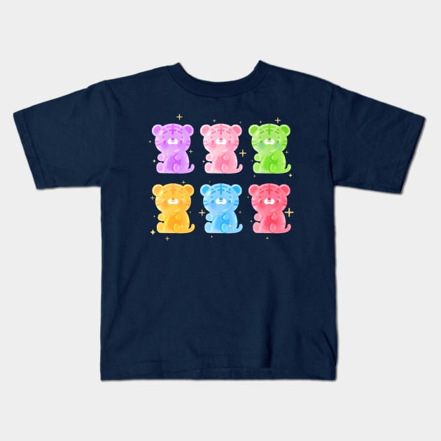 Tiger Gummy Candy Kids T-Shirt by pinkginkgo